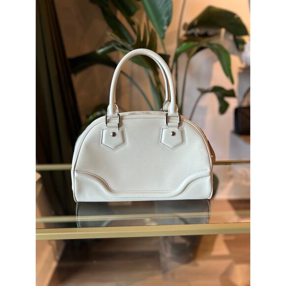 LOUIS VUITTON Ivory Epi Leather Montaigne PM Satchel - Picture 1 of 16